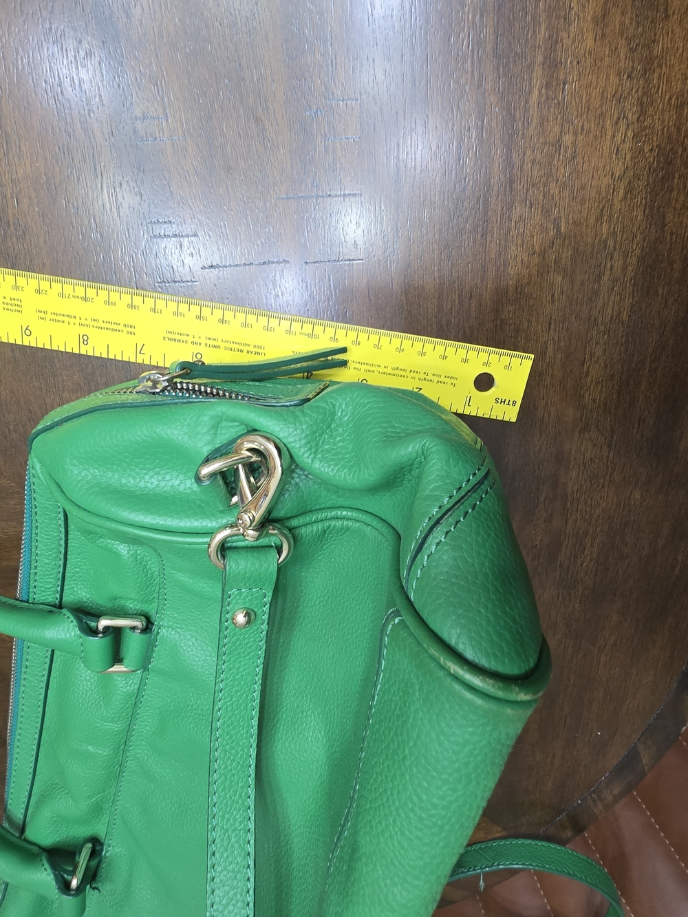 Green Leather Satchel Handbag - Unbranded - Picture 16 of 16